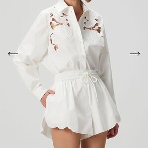 Zimmermann Daylight Embroidered Shirt & Shorts Set